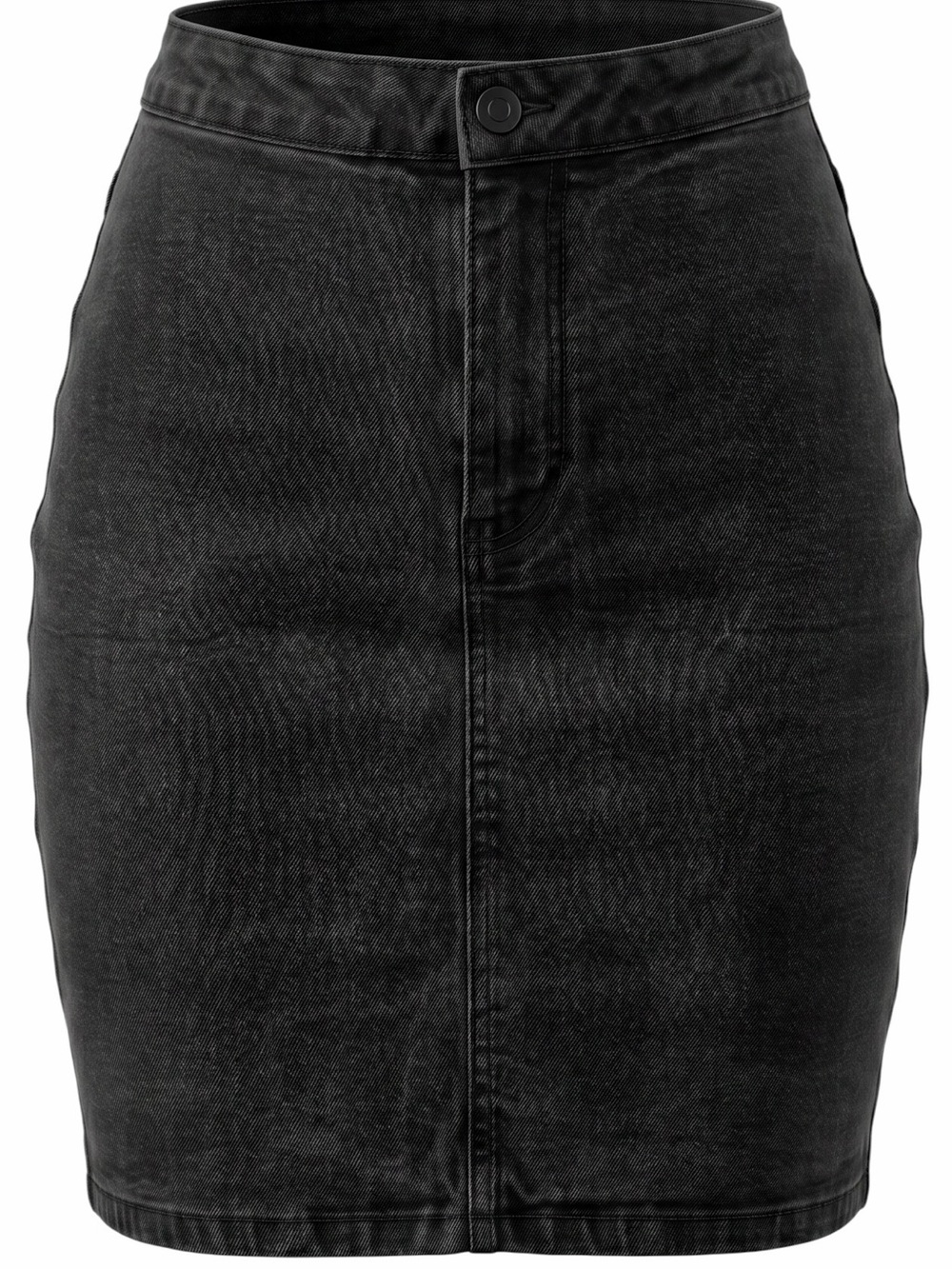 Classic Black Denim Skirt
